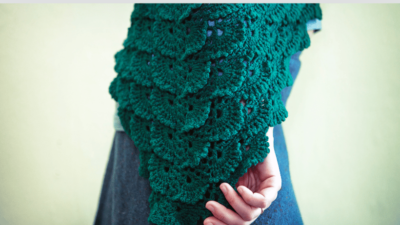 Hand Knit Triangle Lace Shawls