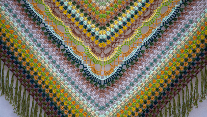 Triangle Shawls with Knit On Edgings